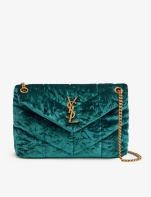 Loulou velvet store shoulder bag