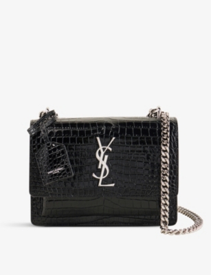 Ysl white croc bag hotsell