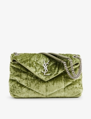 SAINT LAURENT: Puffer small woven shoulder bag