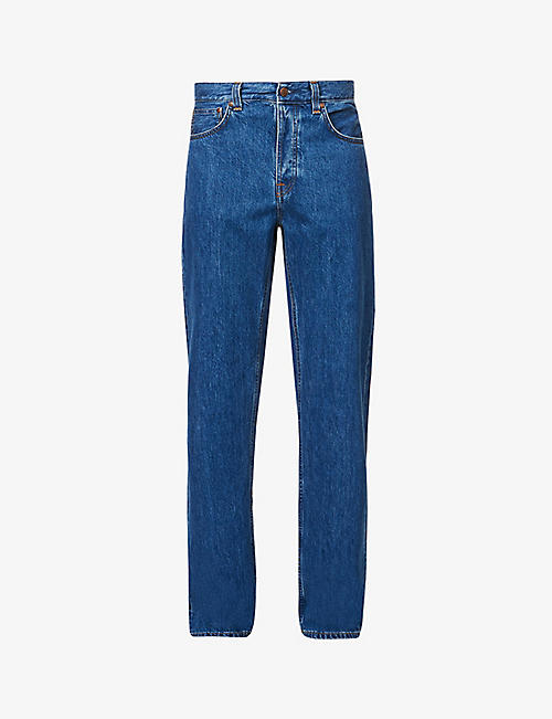 NUDIE JEANS: Rad Rufus brand-patch relaxed-fit jeans