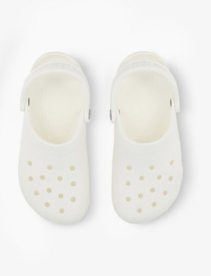 Crocs Classic Waterproof Rubber Clogs In White