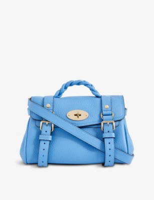 Mulberry Alexa Leather Satchel In Cornflower Blue