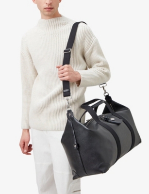 Shop Mulberry Women's Black Clipper Medium Bio-plastic And Leather Travel Bag