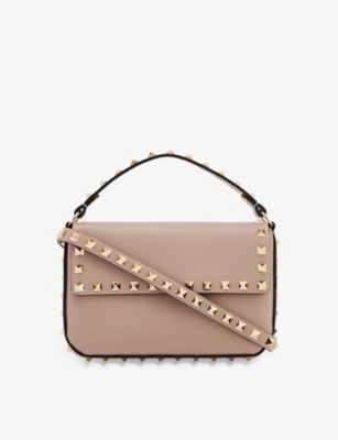 Valentino garavani 'Rockstud' crossbody bag Beige Leather ref