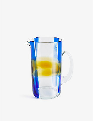 SOHO HOME: Livorno abstract-pattern glass jug
