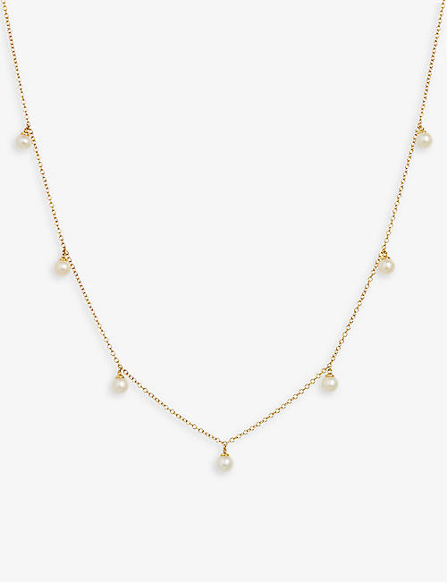 THE ALKEMISTRY: RUIFIER Morning Dew Mist 18ct yellow-gold and freshwater pearl necklace