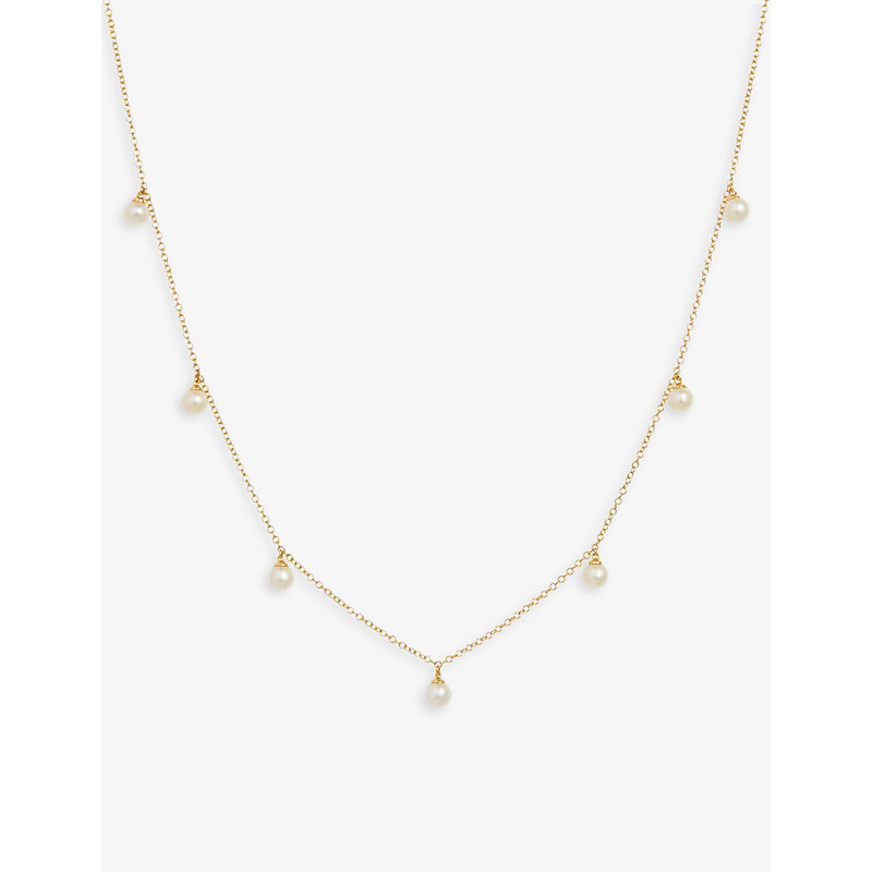 The Alkemistry Ruifier Morning Dew Mist 18ct Yellow-gold And Freshwater Pearl Necklace