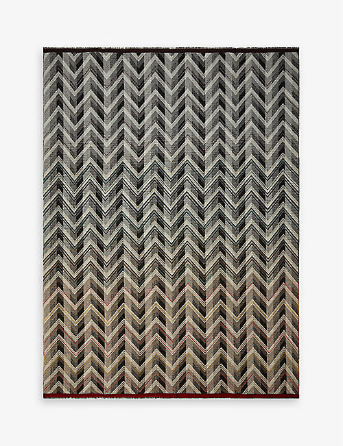 MISSONI HOME: Brent gradient chevron-striped wool rug 140cm x 190cm