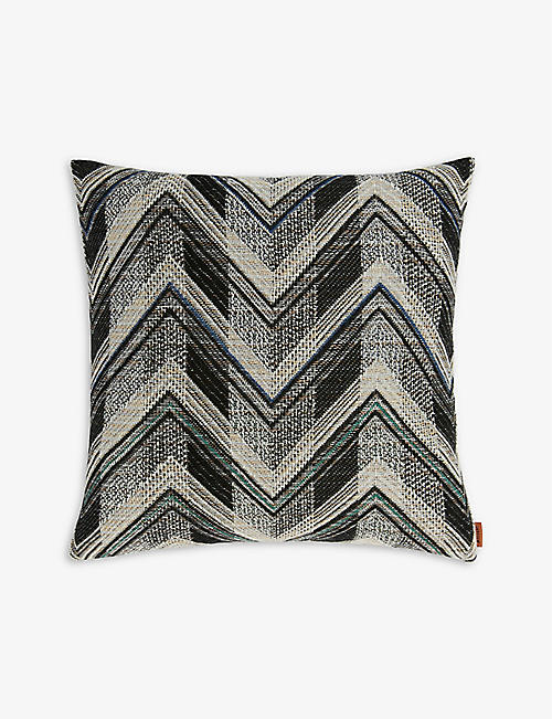 MISSONI HOME: Brent chevron-striped wool cushion 40cm x 40cm