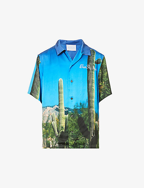 BLUE SKY INN：Cactus 图案印花方正版型梭织衬衫