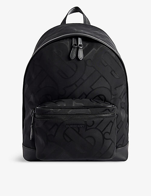 BURBERRY: Jett Star logo-print recycled-polyester and cotton blend backpack