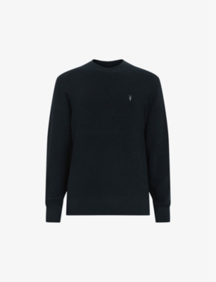 ALLSAINTS: Aspen logo-embroidered crewneck cotton-blend jumper