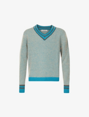WALES BONNER - Chorus geometric-print woven jumper | Selfridges.com