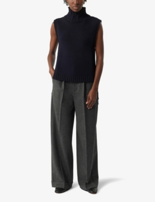 SOEUR: Or tie-detail wool-blend jumper