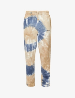 BLUEMARBLE TIE-DYE BRAND-EMBROIDERED COTTON-JERSEY JOGGING BOTTOMS
