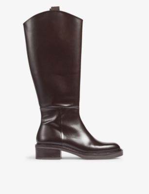 Lk Bennett Womens Bro-chocolate Lauren Leather Riding Boots