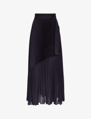 REISS - Anya pleated woven skirt