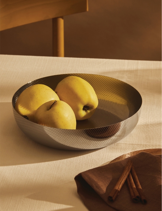 Extra Ordinary Texture perforated stainless-steel bowl 25cm