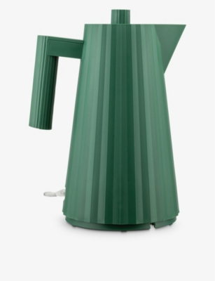 Alessi Plissé Electric Resin Kettle 28cm In Green