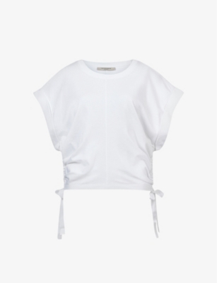 ALLSAINTS: Mira ruched organic-cotton T-shirt