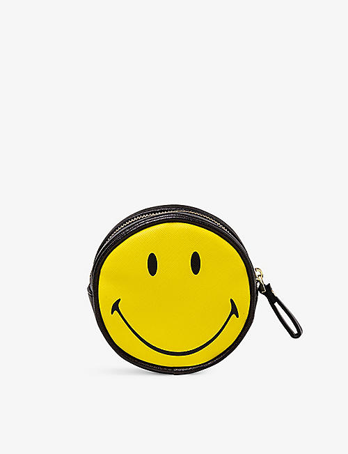 SELETTI: Smiley faux-leather coin wallet