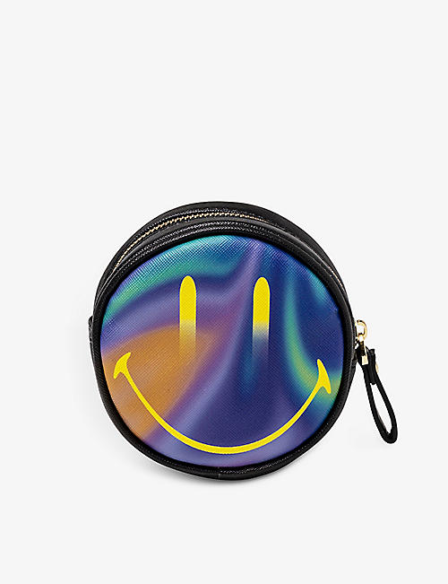 SELETTI: Smiley ombré faux-leather coin purse