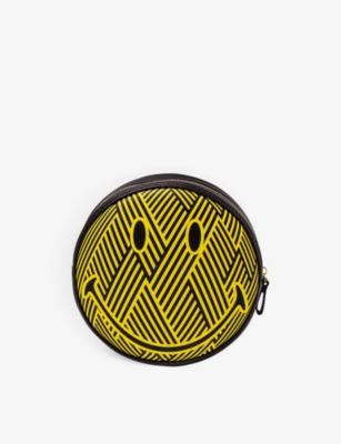 SELETTI: Smiley Zigzag faux-leather pouch