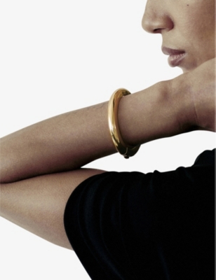 MONICA VINADER: Kate Young 18ct yellow gold-plated vermeil sterling-silver bangle bracelet