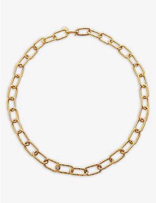 MONICA VINADER: Alta Chunky recycled 18ct yellow gold-plated vermeil sterling silver necklace