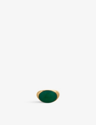 Shop Monica Vinader Women's Green X Kate Young Recycled 18ct Yellow Gold-plated Vermeil Sterling Silver A