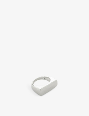 Shop Monica Vinader Women's Silver Havana Textured Sterling-silver Ring