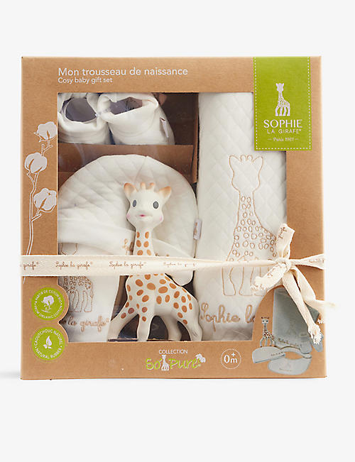 SOPHIE THE GIRAFFE: So Pure cotton baby gift set