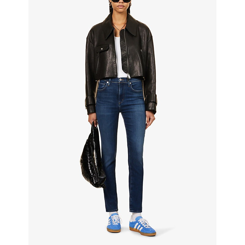 Shop Citizens Of Humanity Olivia Skinny High-rise Stretch-denim Jeans In Morella