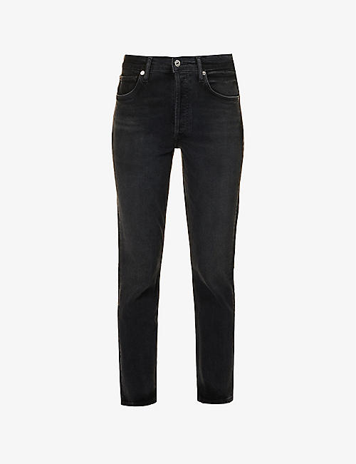 CITIZENS OF HUMANITY: Charlotte straight-leg high-rise organic-cotton blend jeans