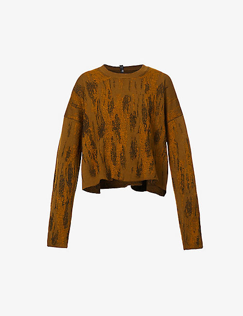 SERIENUMERICA: Abstract-weave relaxed-fit wool jumper