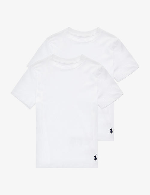 RALPH LAUREN: Branded pack of two cotton-jersey T-shirts 6-14 years