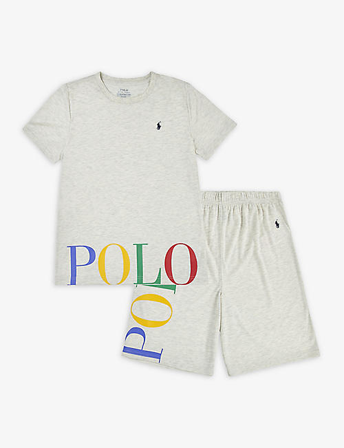 POLO RALPH LAUREN: Logo-print woven pyjama set 6-14 years