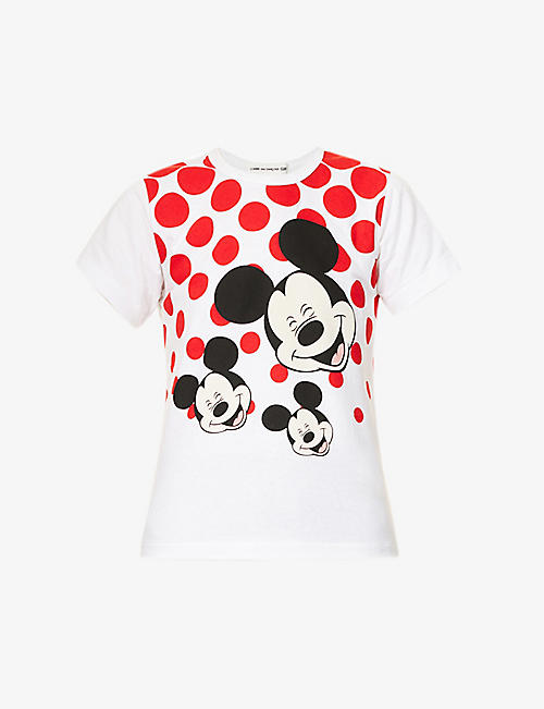 COMME DES GARCONS GIRL: Minnie Mouse-print round-neck cotton-jersey T-shirt