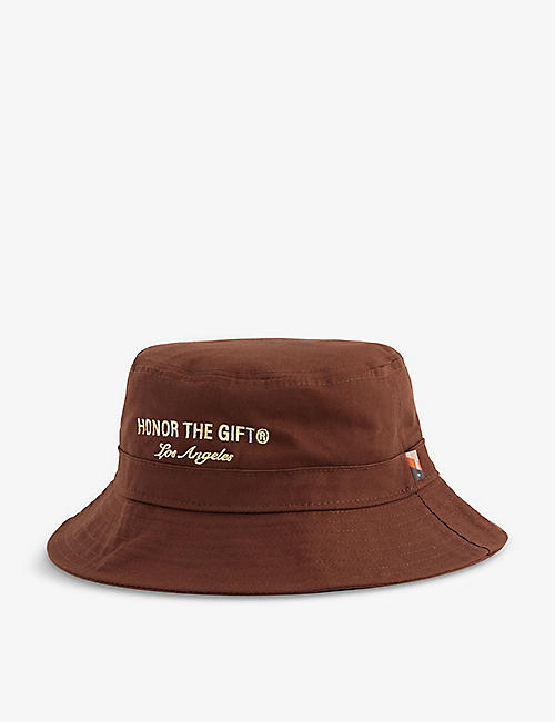 HONOR THE GIFT: Signature logo-print cotton-twill bucket hat