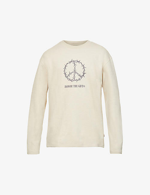 HONOR THE GIFT: Wire Peace long-sleeved woven T-shirt