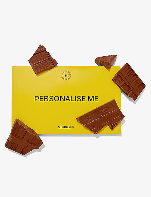 SELFRIDGES SELECTION: Big Bar personalised milk chocolate bar 1kg