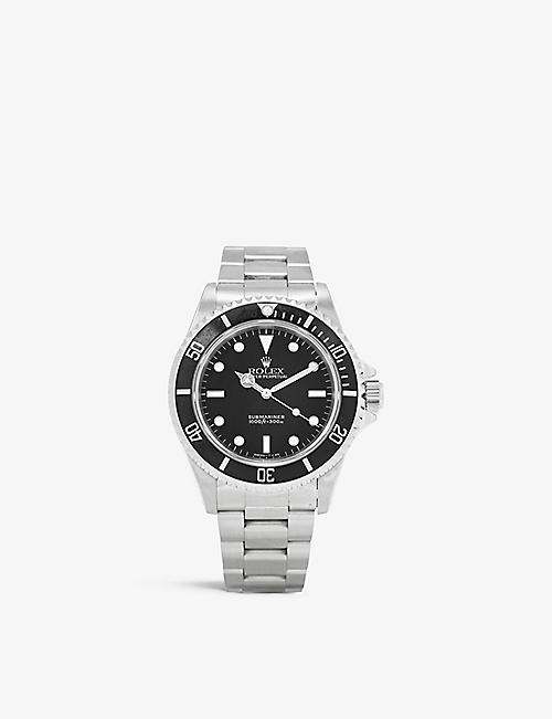BUCHERER CERTIFIED PRE OWNED: Pre-loved Rolex J35602 Oyster Perpetual Submariner stainless-steel automatic watch