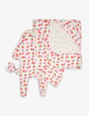 THE BONNIE MOB: Graphic-print four-piece organic cotton set 0-12 months