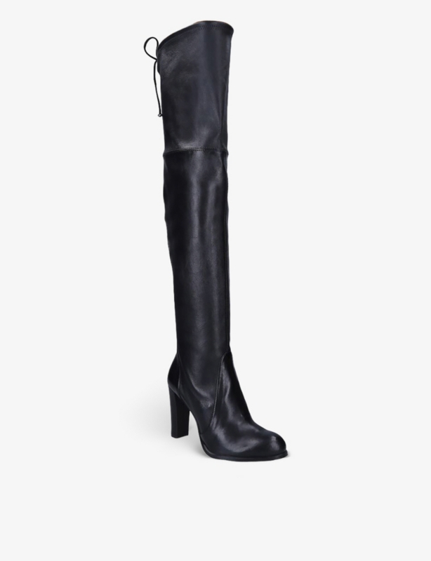 Highland thigh-high heeled leather boots