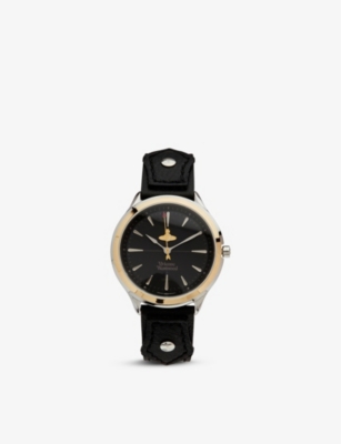 VIVIENNE WESTWOOD WATCHES VV255SGBK Elcho leather and stainlesssteel