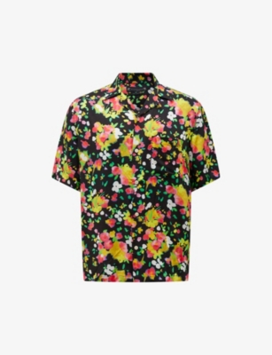 ALLSAINTS: Marino floral-print woven shirt