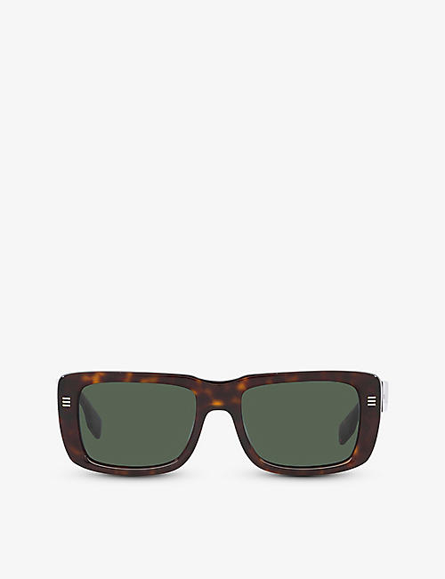 BURBERRY: BE4376U Jarvis rectangle-frame acetate sunglasses