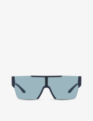 Burberry Mens Blue Be4291 Aviator-frame Tinted Nylon Sunglasses