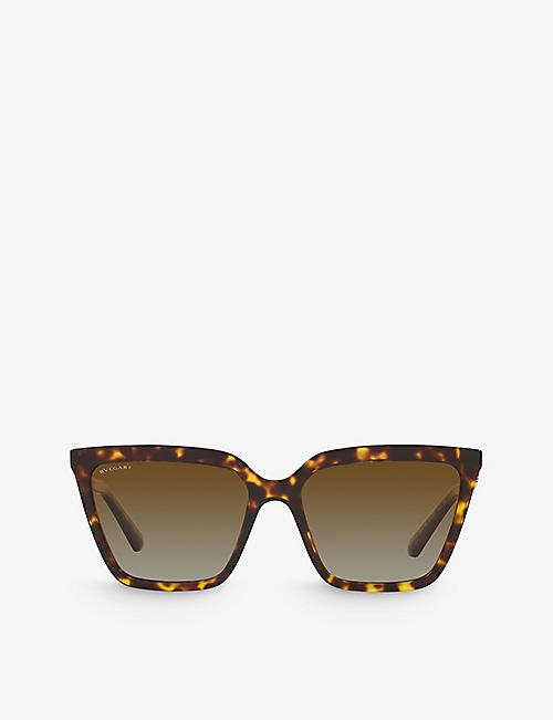 BVLGARI: BV8255B cat-eye crystal-embellished acetate sunglasses