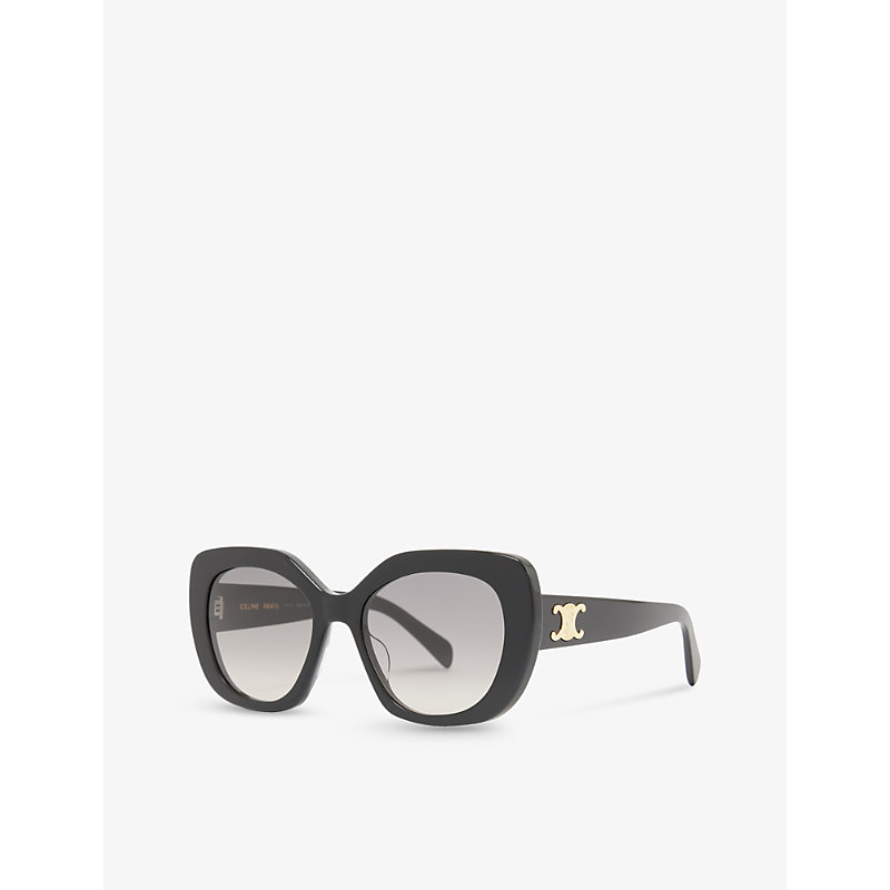 Shop Celine Women's Black Cl40226u Butterfly-frame Acetate Sunglasses